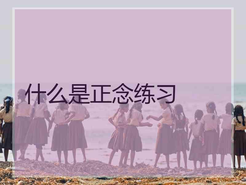 什么是正念练习
