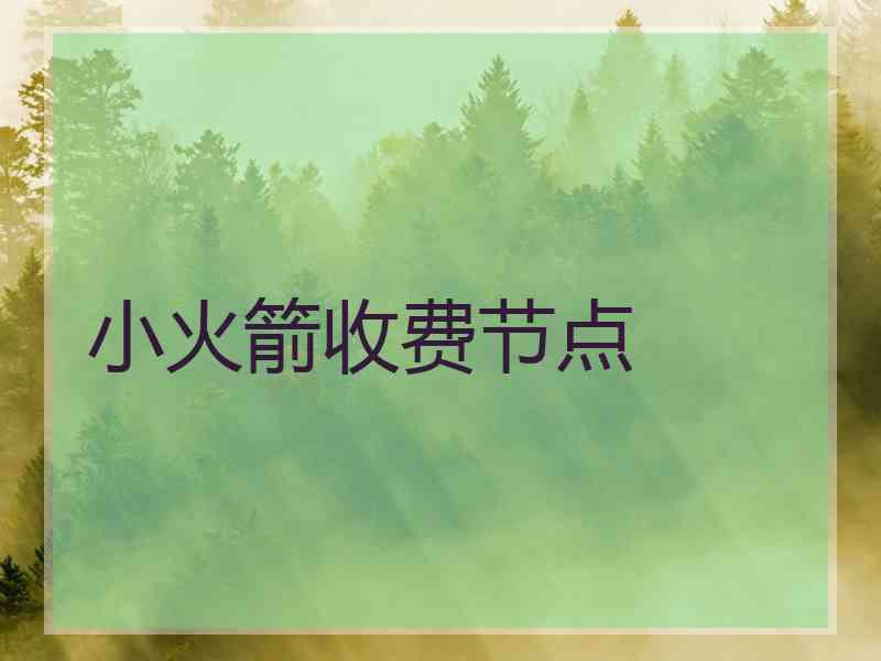 小火箭收费节点