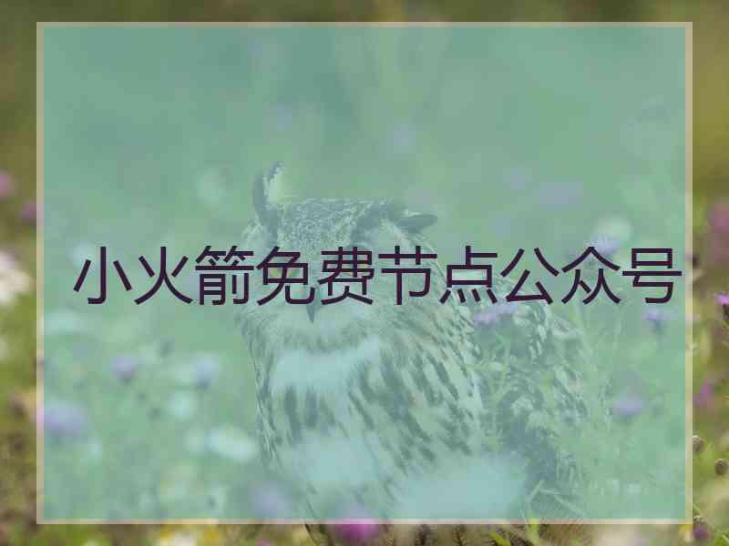 小火箭免费节点公众号