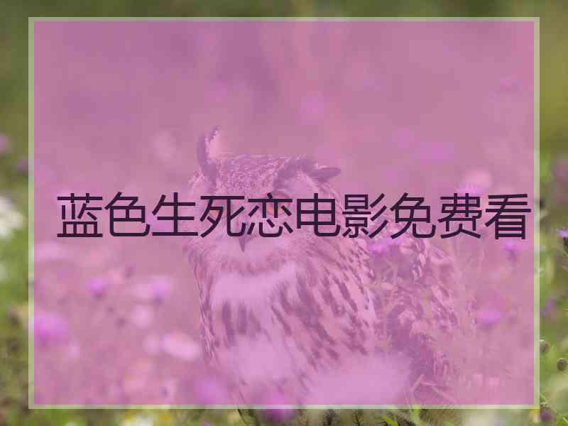 蓝色生死恋电影免费看