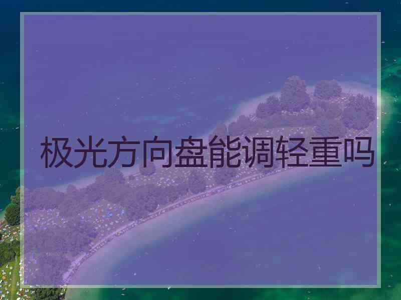 极光方向盘能调轻重吗