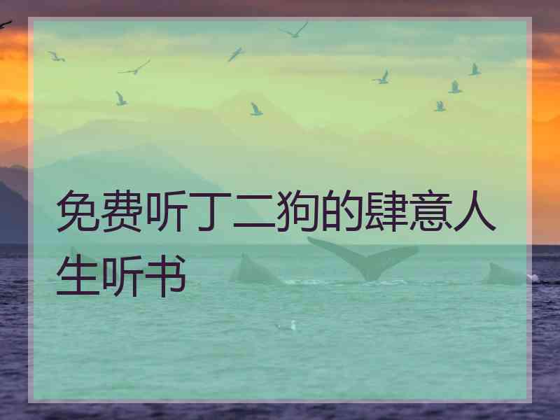 免费听丁二狗的肆意人生听书