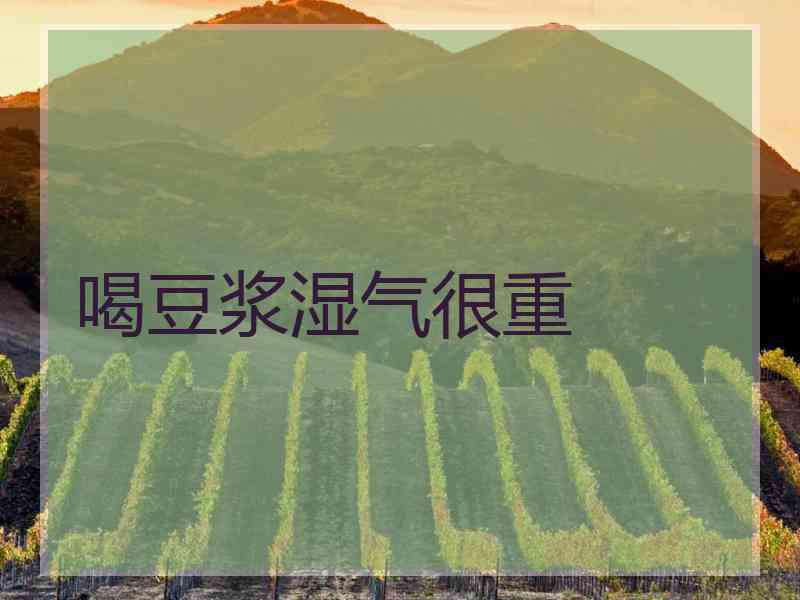 喝豆浆湿气很重