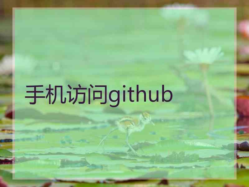 手机访问github