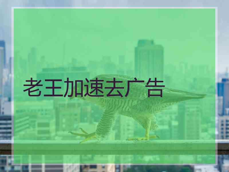 老王加速去广告