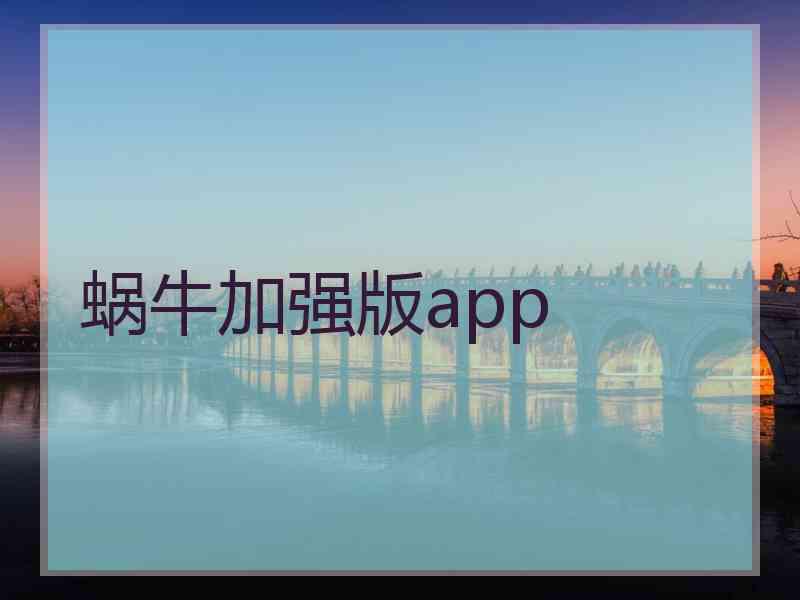 蜗牛加强版app