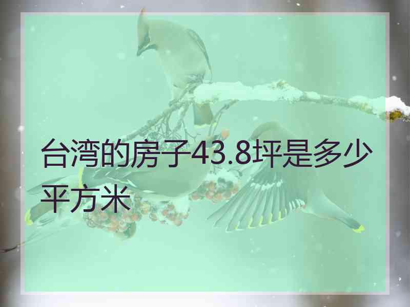 台湾的房子43.8坪是多少平方米
