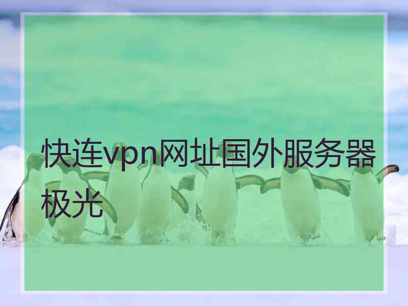 快连vpn网址国外服务器极光