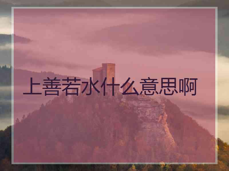 上善若水什么意思啊