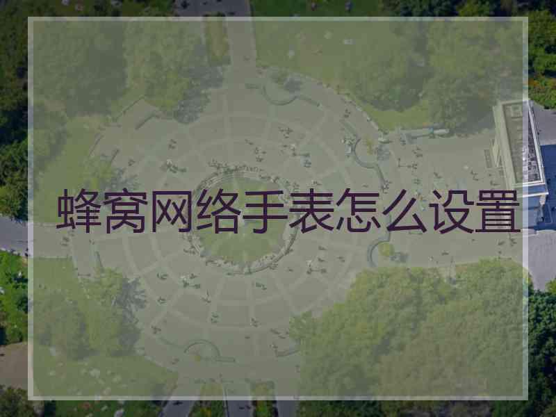 蜂窝网络手表怎么设置