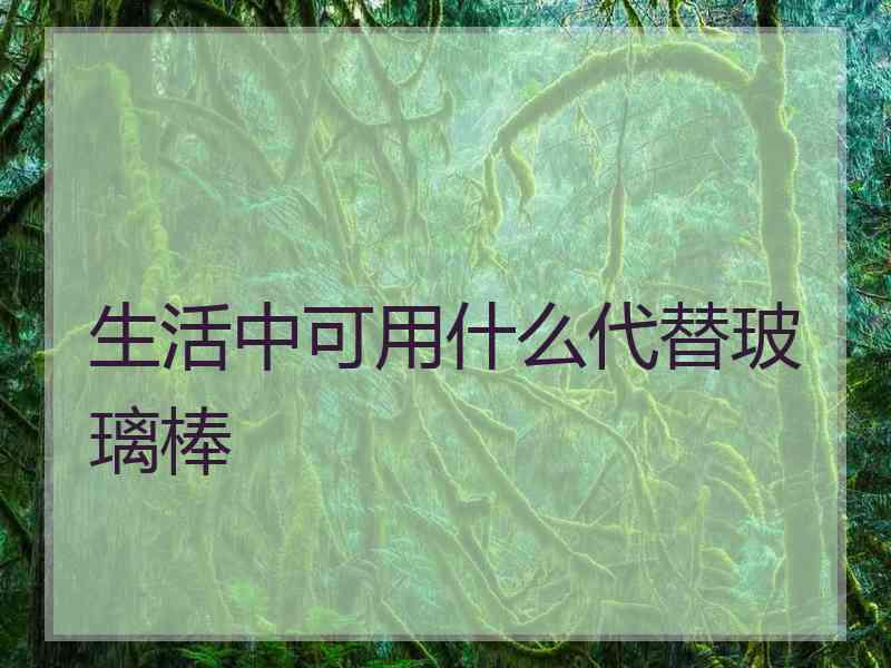 生活中可用什么代替玻璃棒