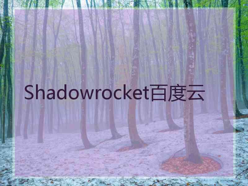 Shadowrocket百度云