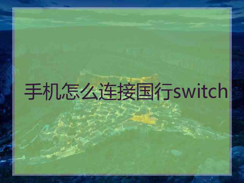 手机怎么连接国行switch