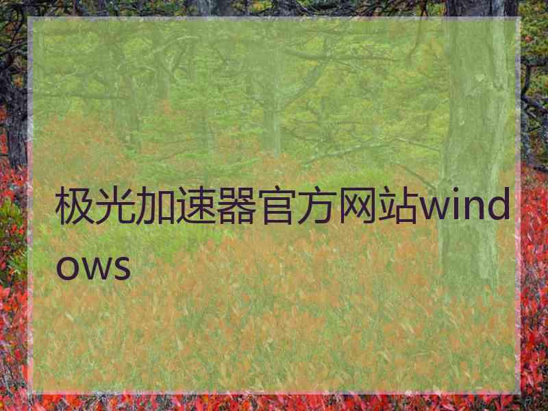极光加速器官方网站windows