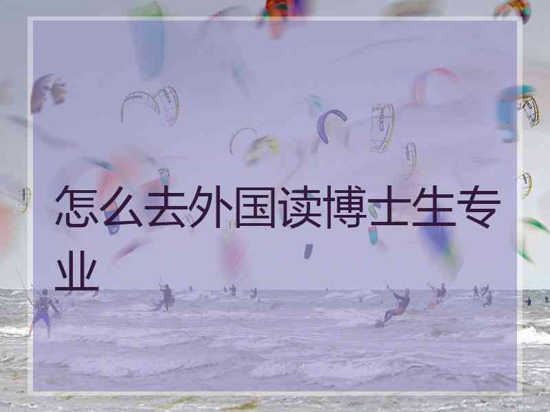 怎么去外国读博士生专业