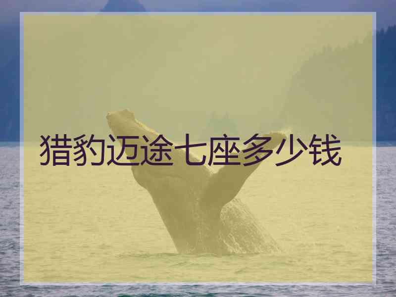 猎豹迈途七座多少钱