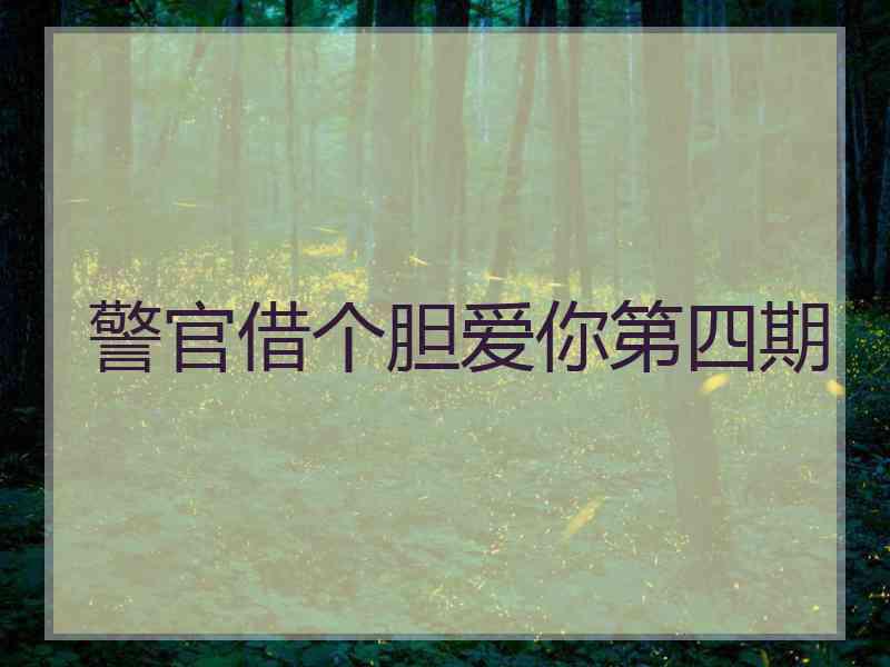 警官借个胆爱你第四期