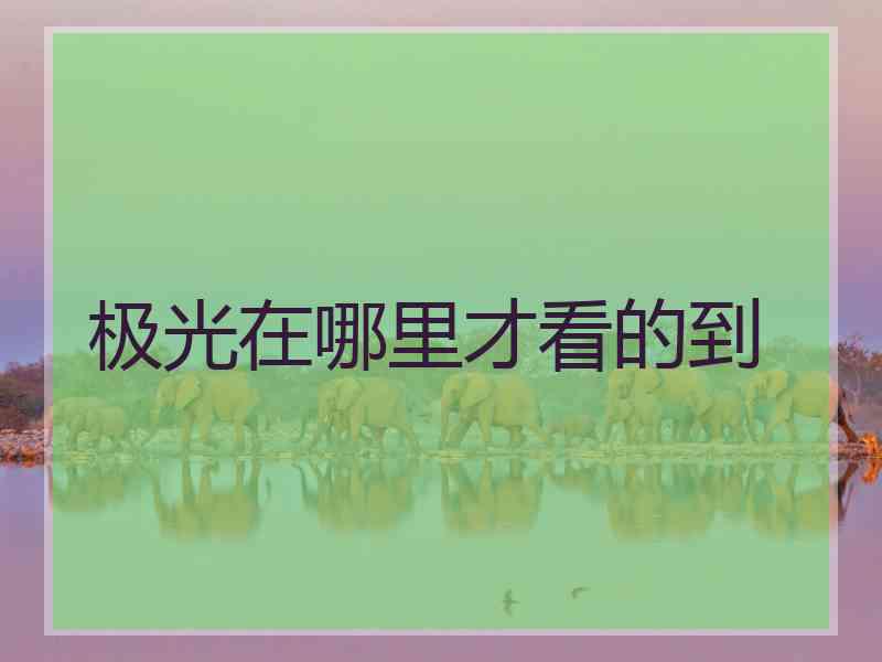 极光在哪里才看的到