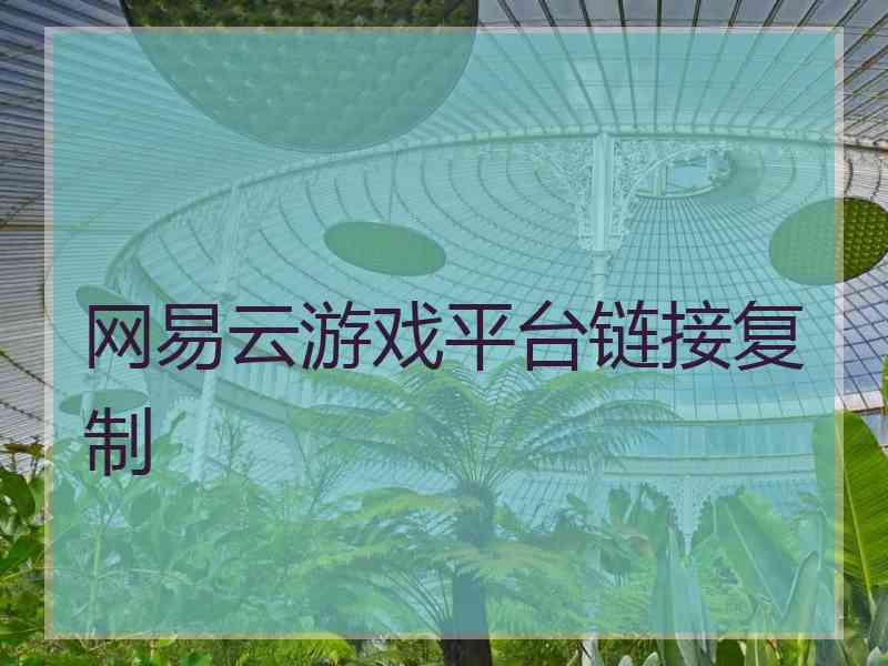 网易云游戏平台链接复制