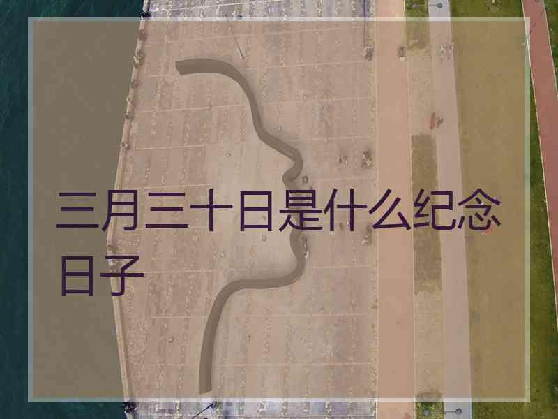 三月三十日是什么纪念日子