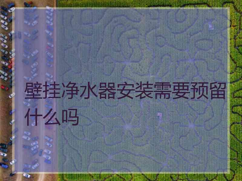 壁挂净水器安装需要预留什么吗