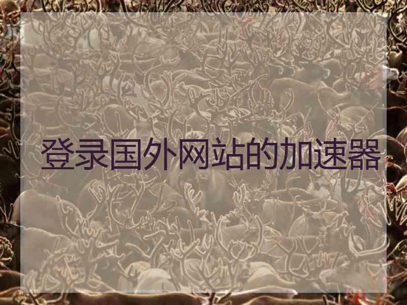 登录国外网站的加速器