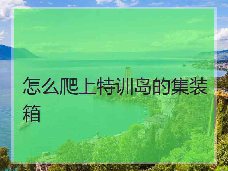 怎么爬上特训岛的集装箱