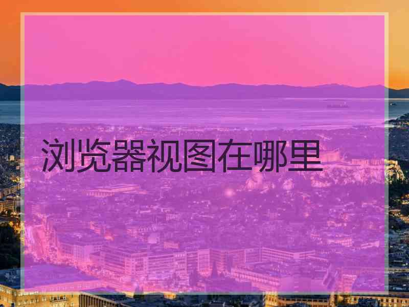 浏览器视图在哪里