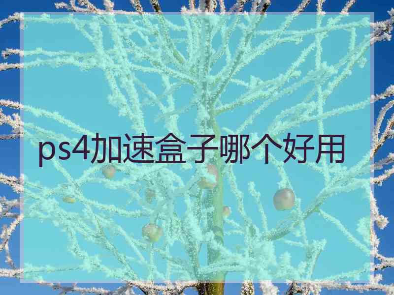 ps4加速盒子哪个好用
