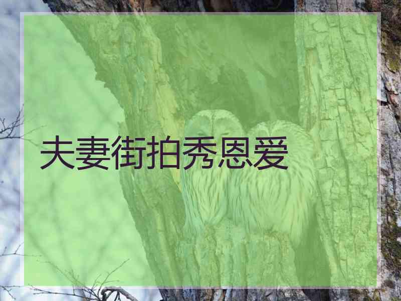 夫妻街拍秀恩爱