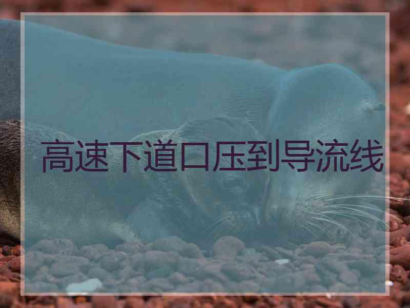 高速下道口压到导流线