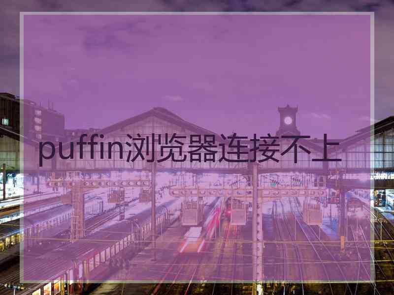 puffin浏览器连接不上