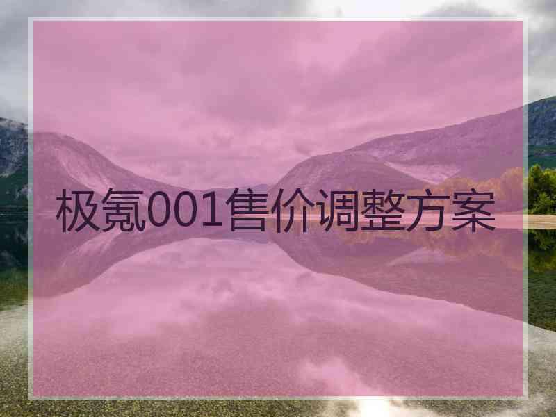 极氪001售价调整方案