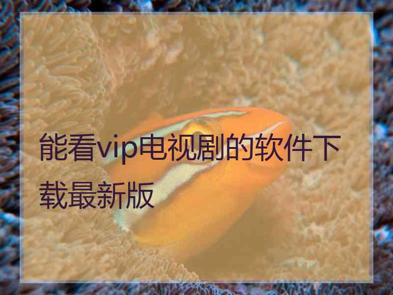 能看vip电视剧的软件下载最新版