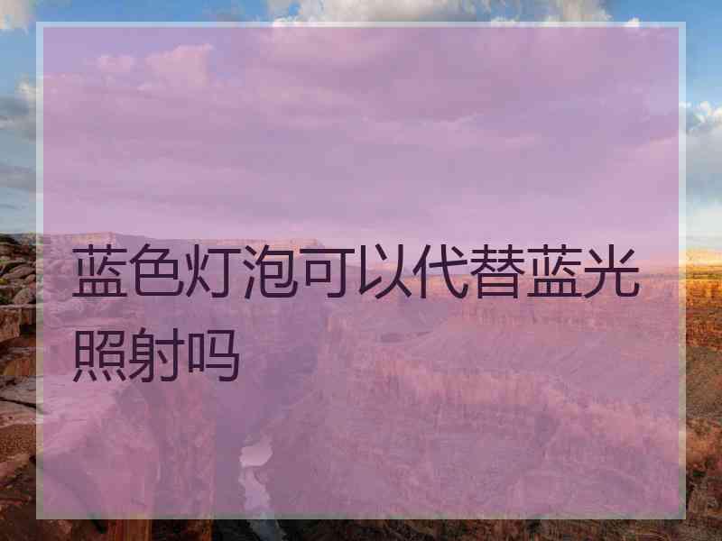 蓝色灯泡可以代替蓝光照射吗