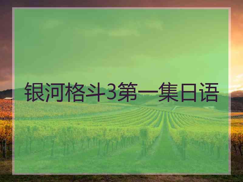 银河格斗3第一集日语