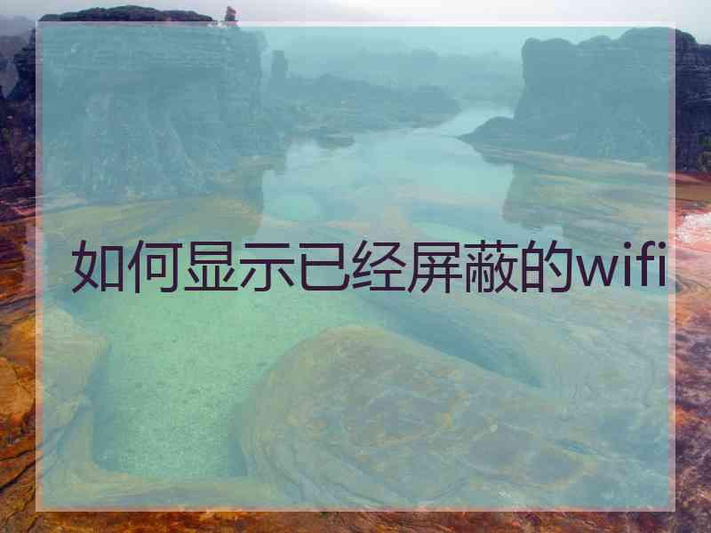 如何显示已经屏蔽的wifi