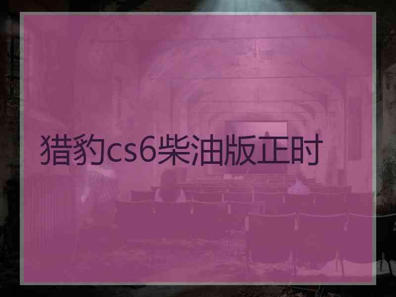 猎豹cs6柴油版正时