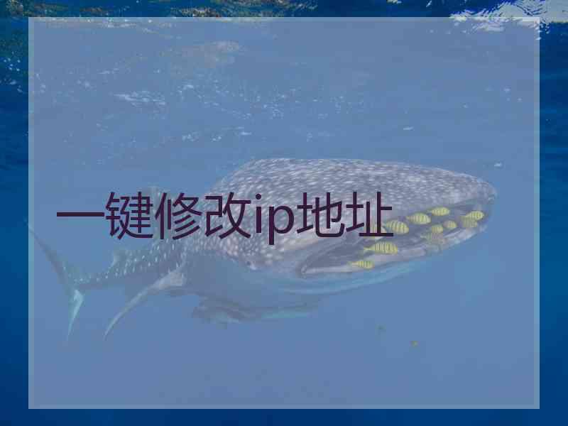 一键修改ip地址