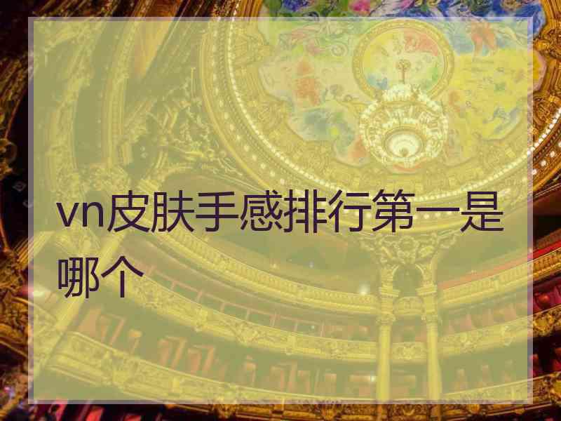vn皮肤手感排行第一是哪个