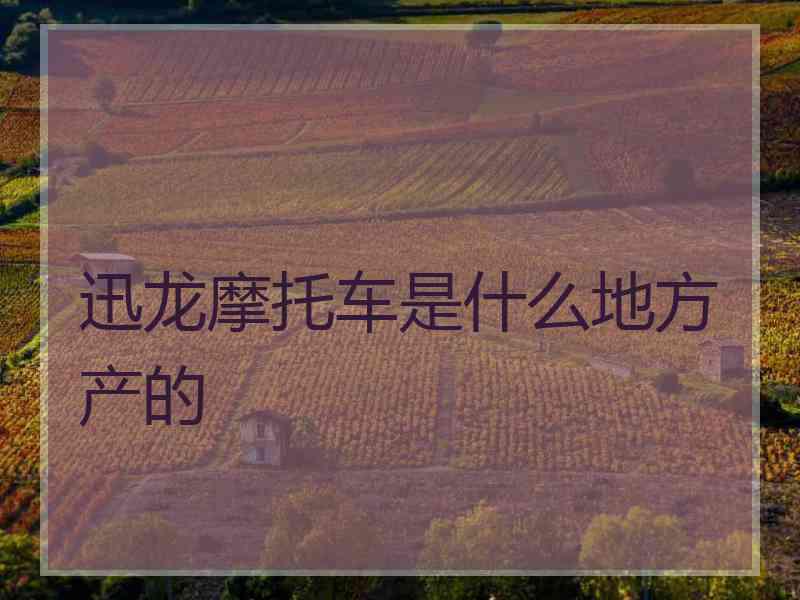 迅龙摩托车是什么地方产的