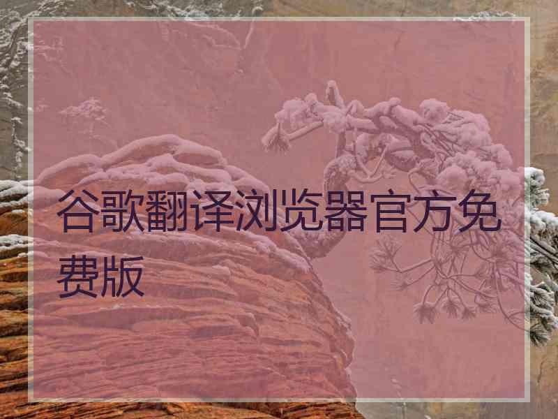 谷歌翻译浏览器官方免费版