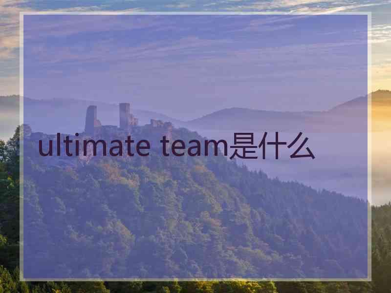 ultimate team是什么