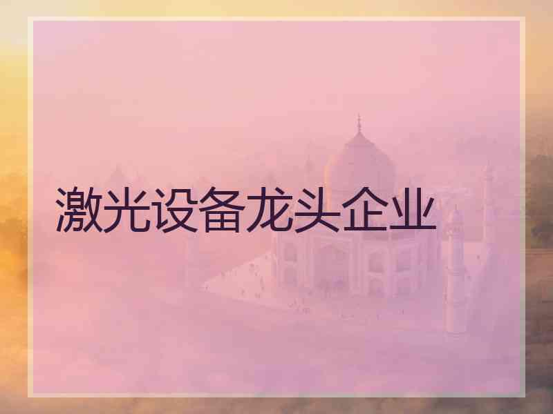 激光设备龙头企业
