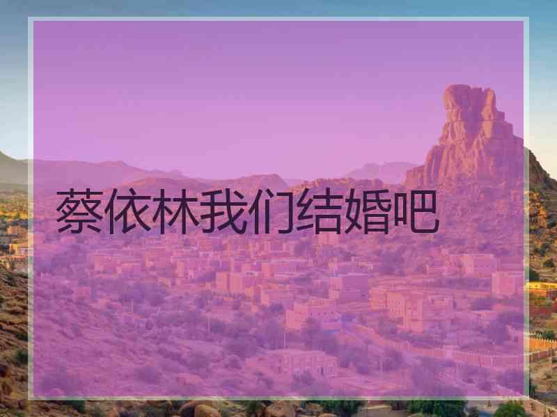 蔡依林我们结婚吧