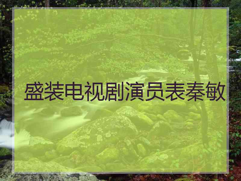 盛装电视剧演员表秦敏