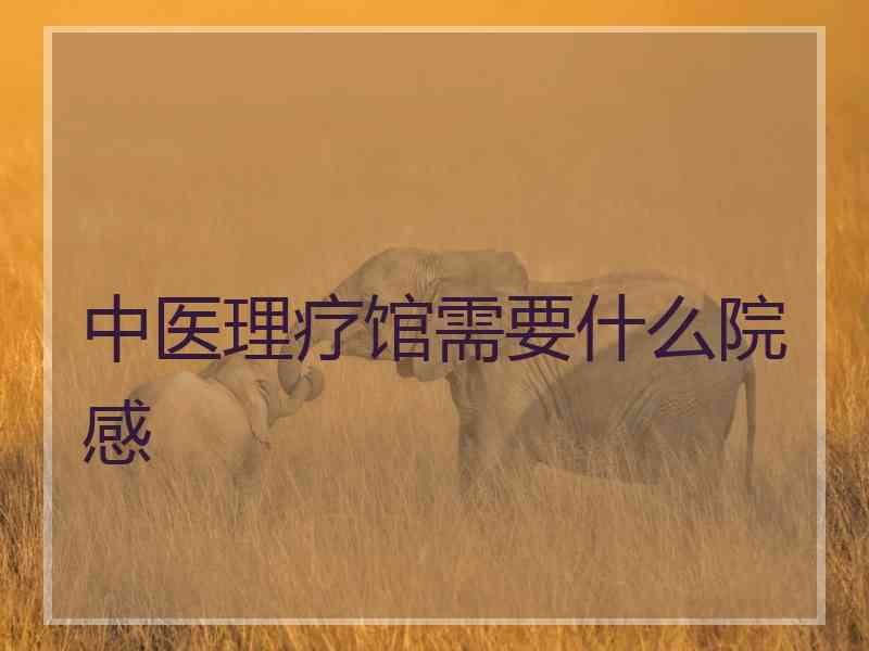 中医理疗馆需要什么院感