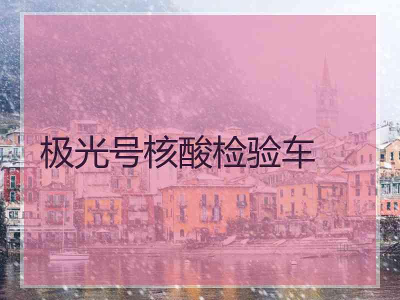 极光号核酸检验车