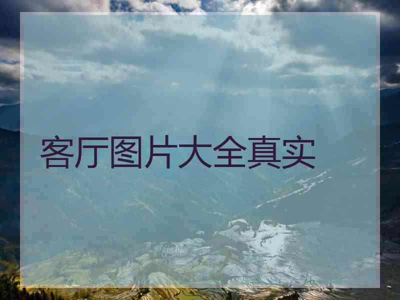 客厅图片大全真实