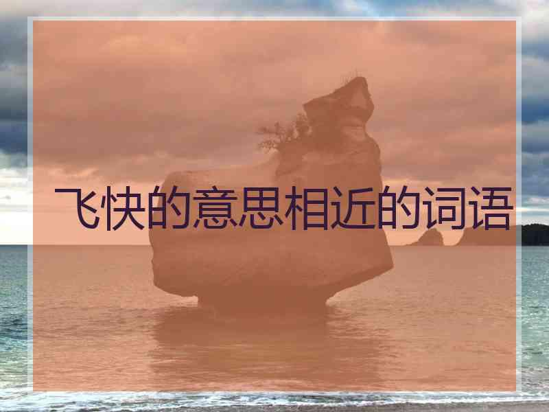 飞快的意思相近的词语